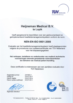 ISO9001-2008 - Heijneman Medical