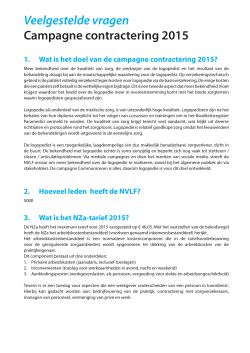 Veelgestelde vragen Campagne contractering 2015