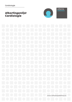 Afkortingenlijst Cardiologie