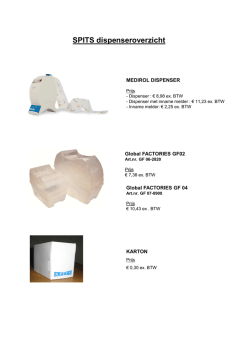 Dispenseroverzicht 2014 [Compatibiliteitsmodus]