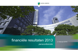 financiële resultaten 2013 21 februari 2014