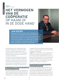het vermogen van de coöperatie op naam of in de dode hand
