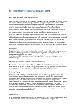 Informatieblad Participatiewet