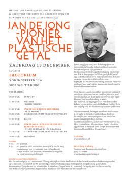 jan de jong -pionier van het plastische getal