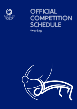Official cOmpetitiON Schedule