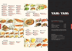 Menukaart - Welkom bij Japans restaurant Yami Yami