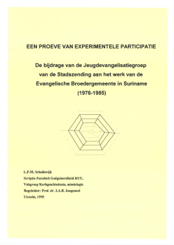 EEN PROEVE VAN EXPERIMENTELE PARTICIPATIE