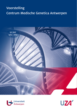 Voorstelling Centrum Medische Genetica Antwerpen (PDF