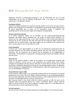 nieuwsbrief MR mei 2014