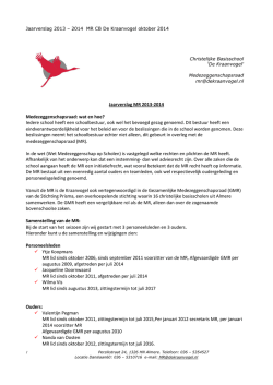 Jaarverslag MR 2013-2014