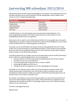 Jaarverslag en notulen MR 2013-2014