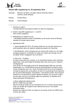 Notulen MR Vergadering 2014-09-30
