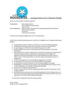Jaarverslag van de M.R. van o.b.s. "De Noordster" 2013