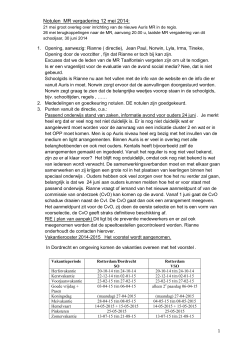 Notulen MR 12.05.2014 - Koninklijke Auris Groep