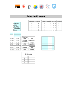 Groot Buren toernooi 17 aug 2014. schema BZS