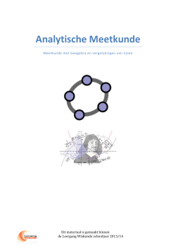 Analytische Meetkunde - Platform Wiskunde Nederland
