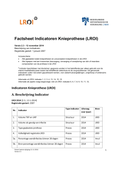 Factsheet Indicatoren Knieprothese (LROI)