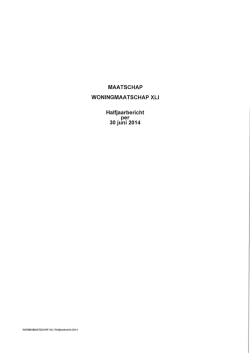 Halfjaarbericht per 30 juni 2014