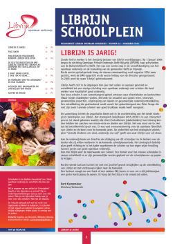 LIBRIJN SCHOOLPLEIN - Librijn openbaar onderwijs