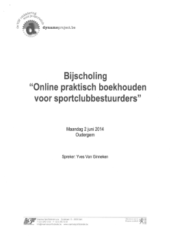 Dynamo Project Online - Boekhoudprogramma (met BTW)