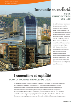 Innovatie en snelheid bij de Financiëntoren van Luik