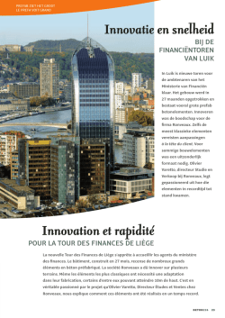 Innovatie en snelheid bij de Financi&euml;ntoren van Luik