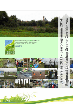2013-2014 - Regionaal Landschap Groene Corridor vzw