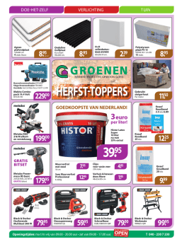 HERFST TOPPERS - Groenen Bouwmarkt