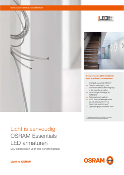 Licht is eenvoudig OSRAM Essentials LED armaturen