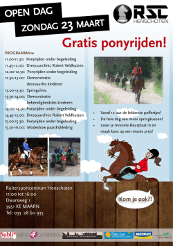 Gratis ponyrijden! - Ruitersportcentrum Henschoten in Maarn