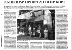 Franchisenemer zit in de knel