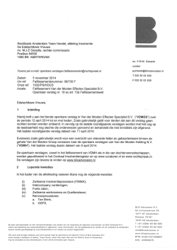 10e Faillissementsverslag