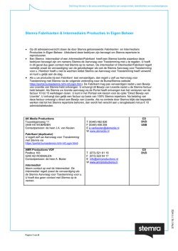 Intermediairs Producties in Eigen Beheer