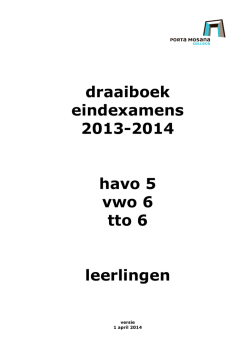 Draaiboek eindexamens 2000