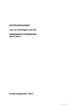 PG-Schoolreglement - Praedinius Gymnasium