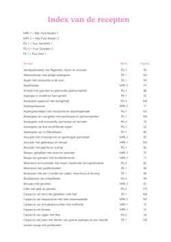 Index recepten Pascale Naessens