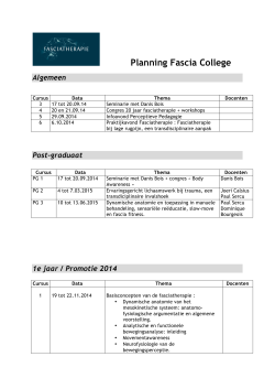 Planning Fascia College 2014-2015