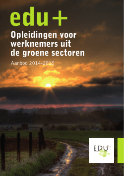 Vormingsbrochure EDUplus 2014-2015
