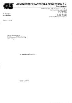 Rapport 2012-2013 Q.M. Gastmann