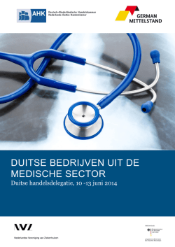 DUITSE BEDRIJVEN UIT DE MEDISCHE SECTOR