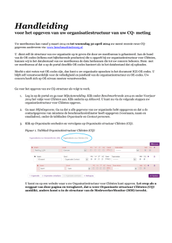 Handleiding - Benchmark in de Zorg