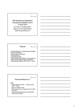 Handout 14 april - fb-studiekring