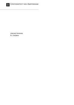 Internet Factories R.J. Strijkers