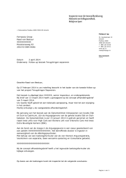 Parnassia Groep 2 april 2014 brief Terugdringen Separeren