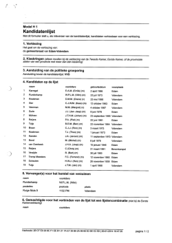 Kandidatenlijst - Groot