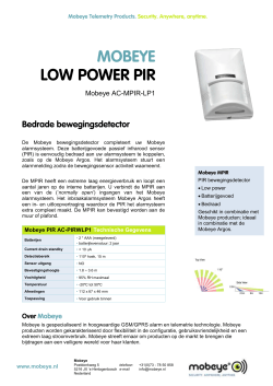 Mobeye low power PIR AC-MPIR-LP1