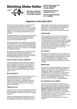 Download de algemene informatie - Stichting Globe