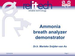 Ammonia breath analyzer demonstrator
