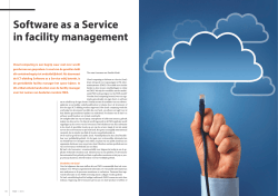 Software as a Service in facility management