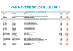 VAN HAVERE SOLDEN JULI 2014